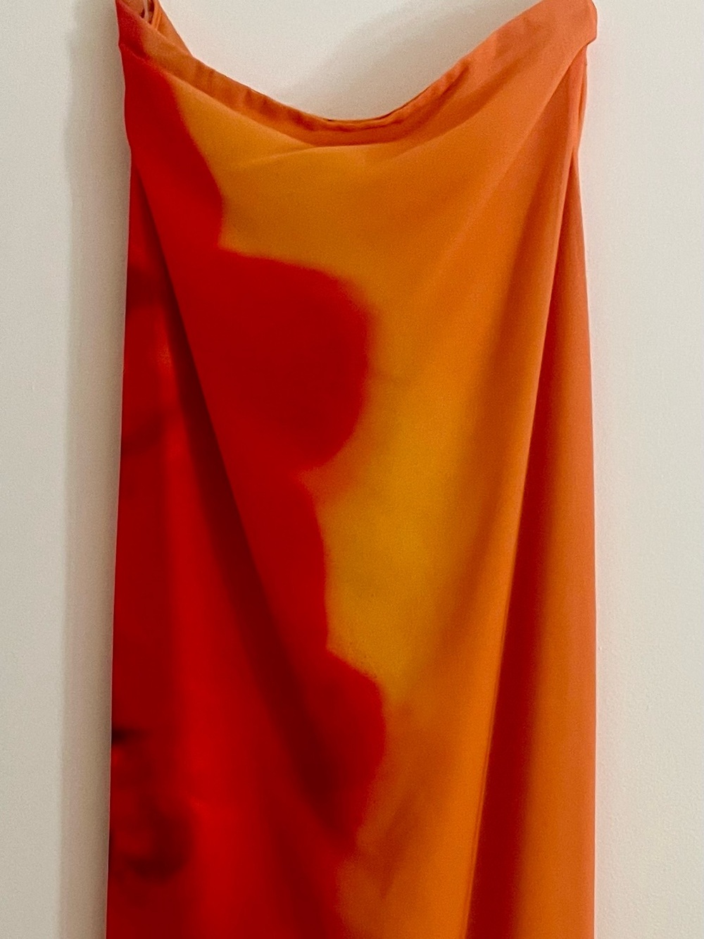 Women’s strapless dress- Orange/Red
